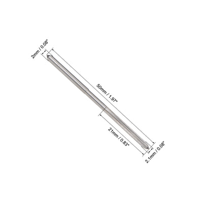 Harfington HSS M35 Round Shank Straight Flutes Machine Cutter Chucking Reamer 2 Pcs