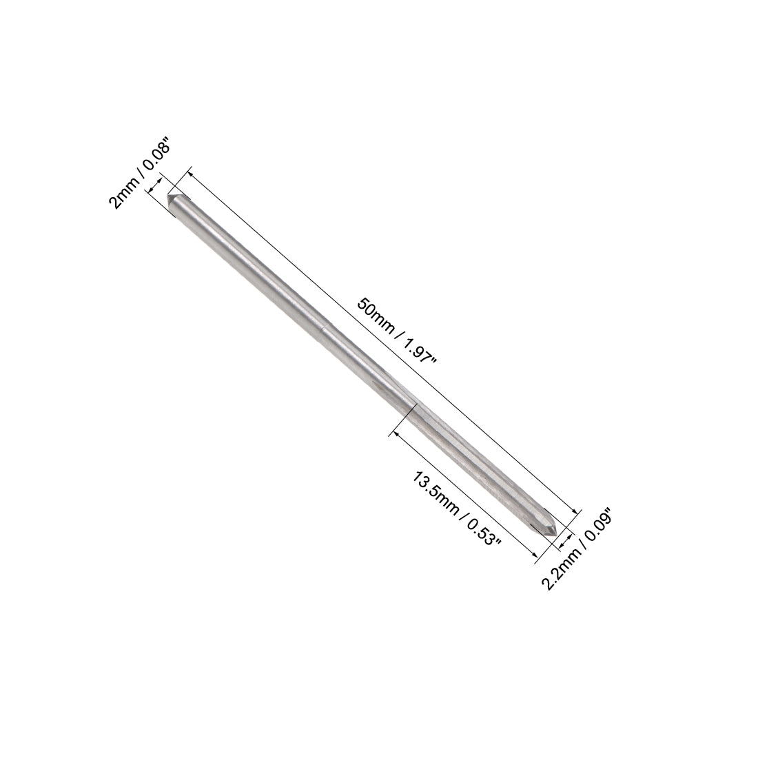 Harfington HSS M35 Round Shank Straight Flutes Machine Cutter Chucking Reamer 2 Pcs