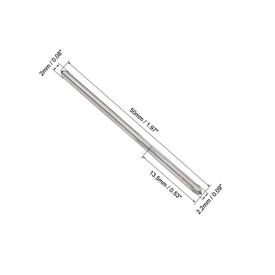 Harfington HSS M35 Round Shank Straight Flutes Machine Cutter Chucking Reamer 2 Pcs