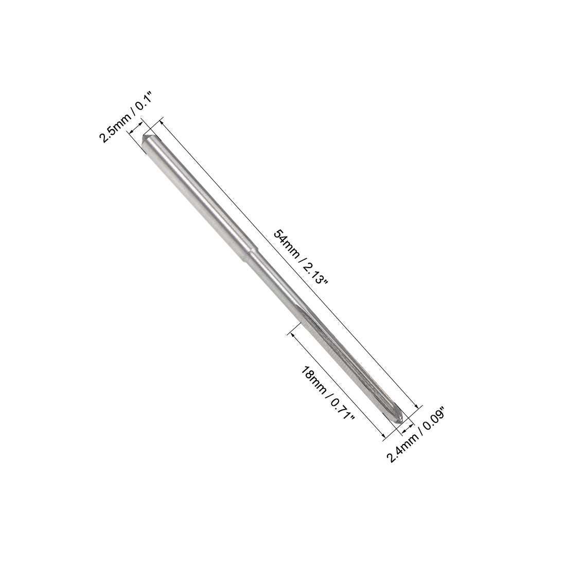 Harfington HSS M35 Round Shank Straight Flutes Machine Cutter Chucking Reamer 2 Pcs