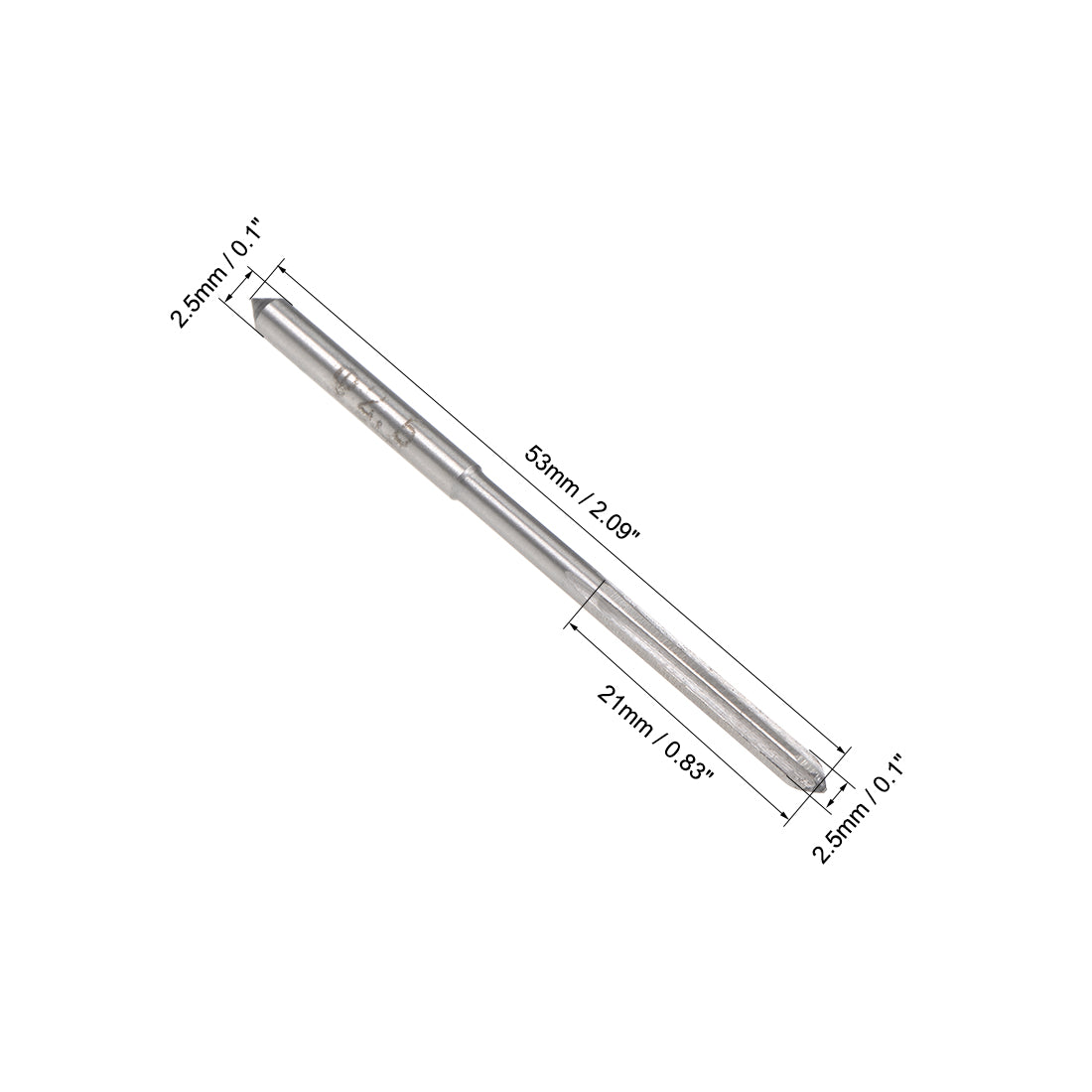 Harfington HSS M35 Round Shank Straight Flutes Machine Cutter Chucking Reamer 2 Pcs