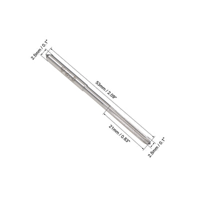 Harfington HSS M35 Round Shank Straight Flutes Machine Cutter Chucking Reamer 2 Pcs