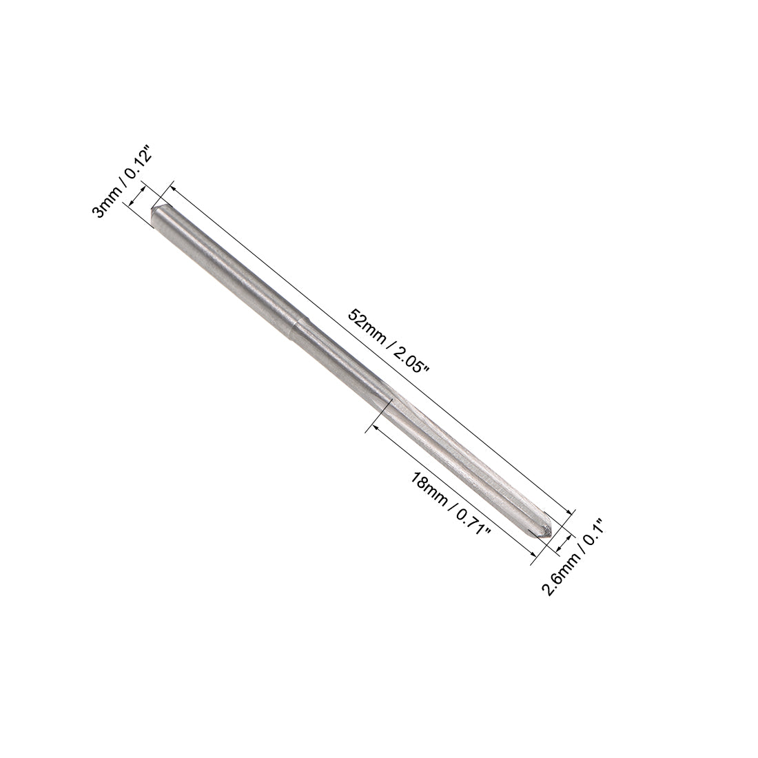 Harfington HSS M35 Round Shank Straight Flutes Machine Cutter Chucking Reamer 2 Pcs