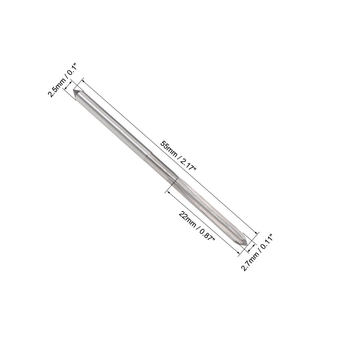 Harfington HSS M35 Round Shank Straight Flutes Machine Cutter Chucking Reamer 2 Pcs