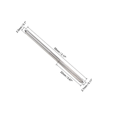 Harfington HSS M35 Round Shank Straight Flutes Machine Cutter Chucking Reamer 2 Pcs