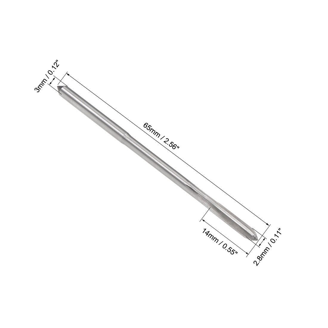 Harfington HSS M35 Round Shank Straight Flutes Machine Cutter Chucking Reamer 2 Pcs