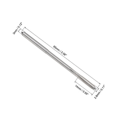 Harfington HSS M35 Round Shank Straight Flutes Machine Cutter Chucking Reamer 2 Pcs