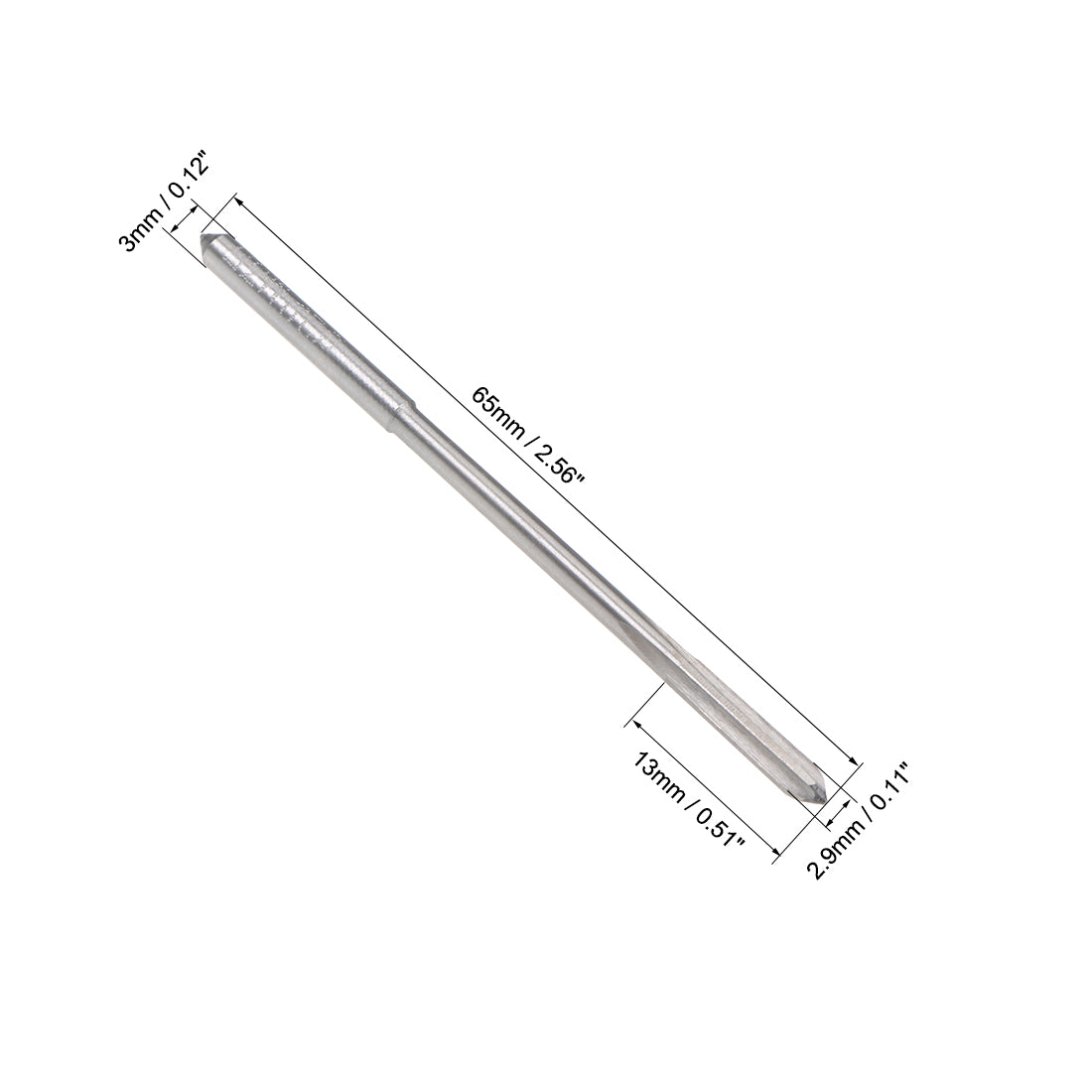 Harfington HSS M35 Round Shank Straight Flutes Machine Cutter Chucking Reamer 2 Pcs