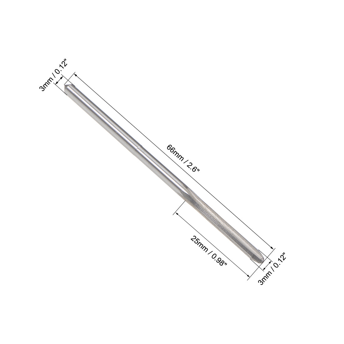 Harfington HSS M35 Round Shank Straight Flutes Machine Cutter Chucking Reamer 2 Pcs