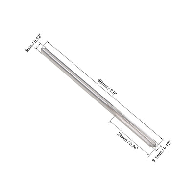 Harfington HSS M35 Round Shank Straight Flutes Machine Cutter Chucking Reamer 2 Pcs