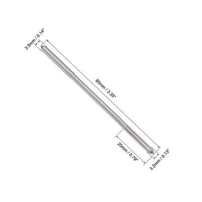 Harfington Round Shank Straight Flutes Machine Cutter Chucking Reamer 2 Pcs