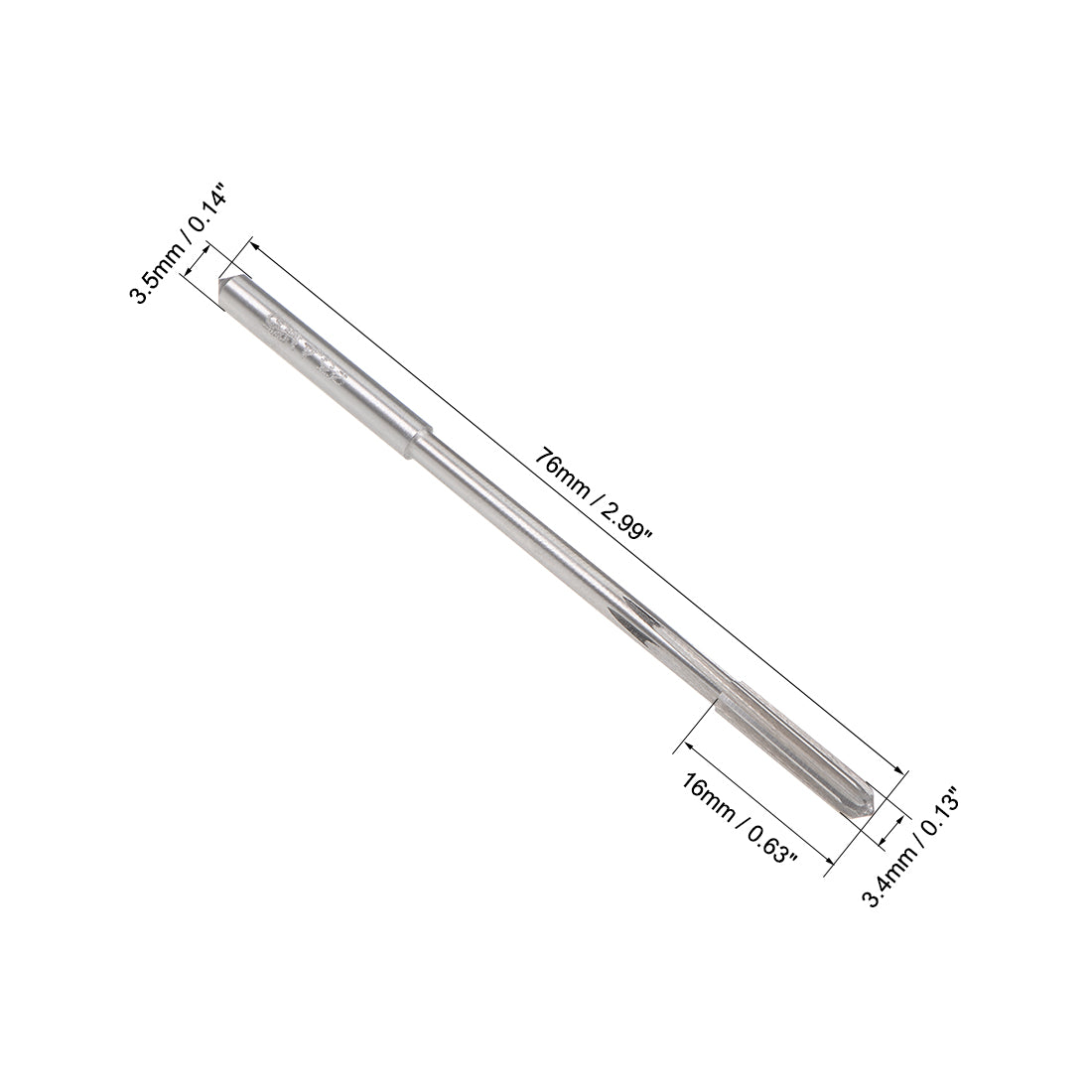 Harfington HSS M35 Round Shank Straight Flutes Machine Chucking Reamer