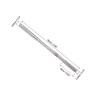 Harfington Round Shank Straight Flutes Machine Cutter Chucking Reamer 2 Pcs