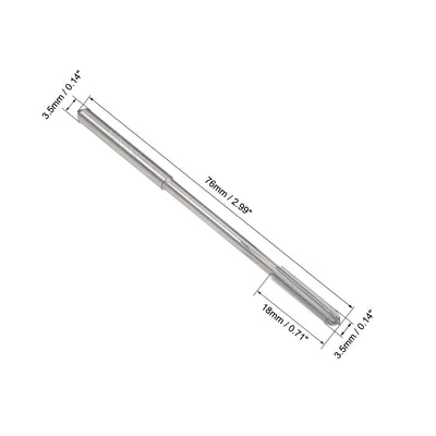 Harfington HSS M35 Round Shank Straight Flutes Machine Chucking Reamer