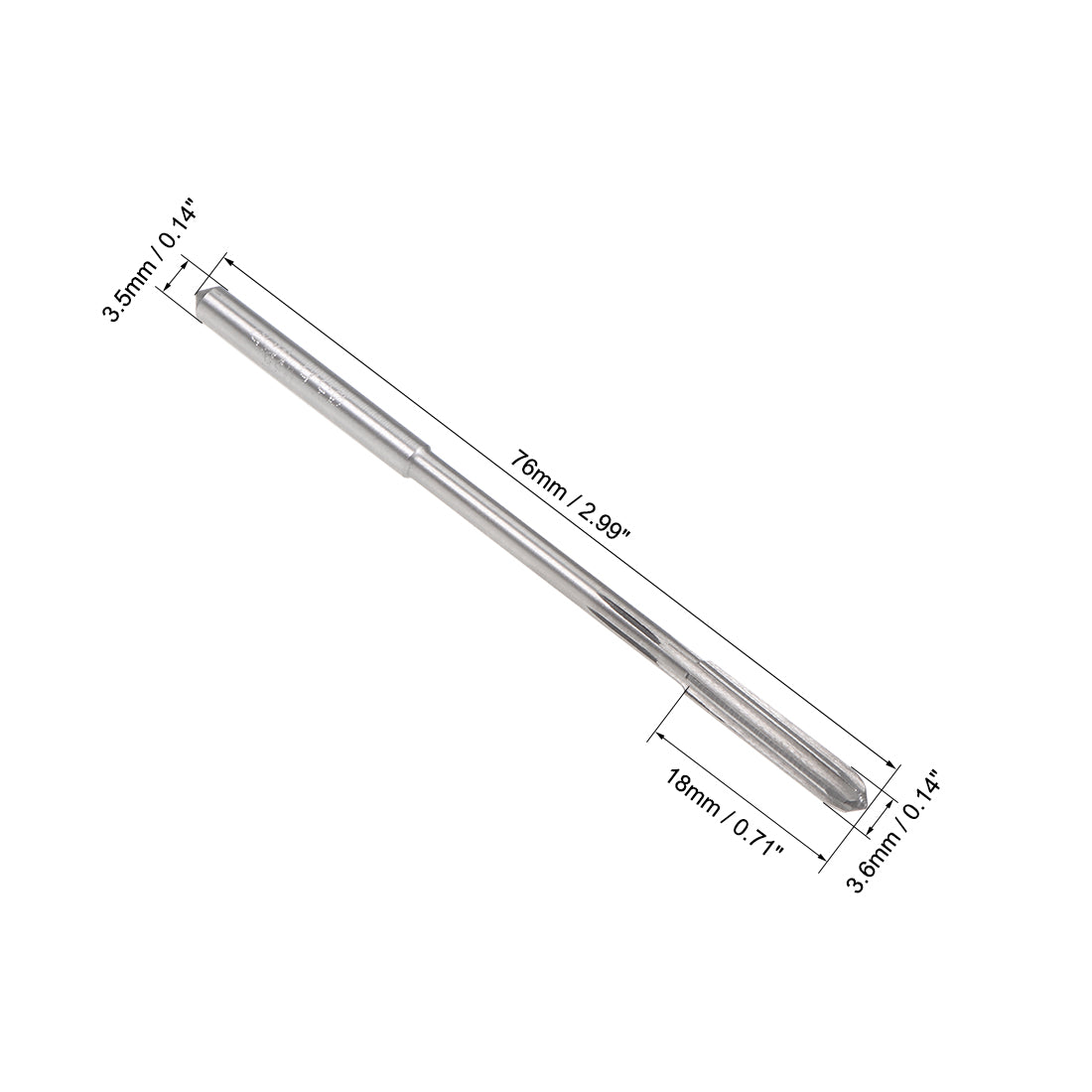 Harfington HSS M35 Round Shank Straight Flutes Machine Chucking Reamer