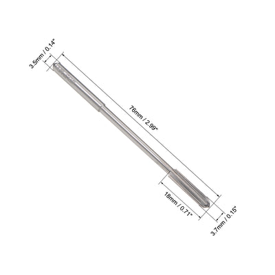 Harfington HSS M35 Round Shank Straight Flutes Machine Chucking Reamer