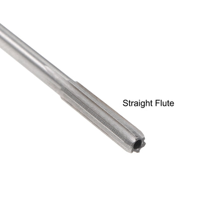 Harfington HSS M35 Round Shank 6 Straight Flutes Machine Cutter Chucking Reamer 2 Pcs