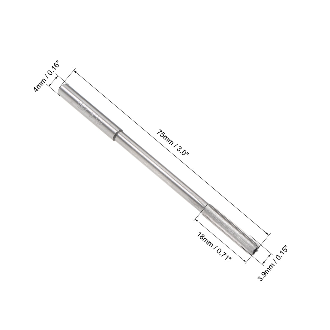Harfington HSS M35 Round Shank 6 Straight Flutes Machine Cutter Chucking Reamer 2 Pcs