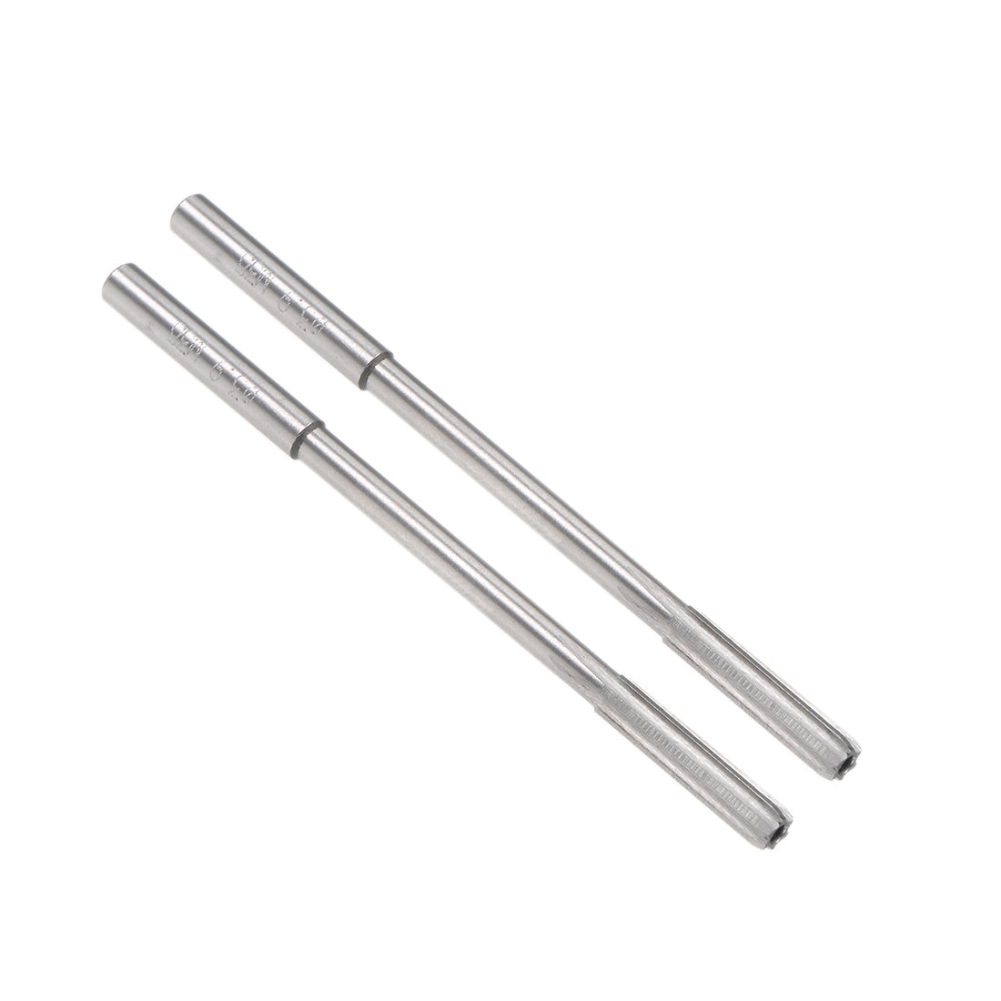 Harfington HSS M35 Round Shank 6 Straight Flutes Machine Cutter Chucking Reamer 2 Pcs