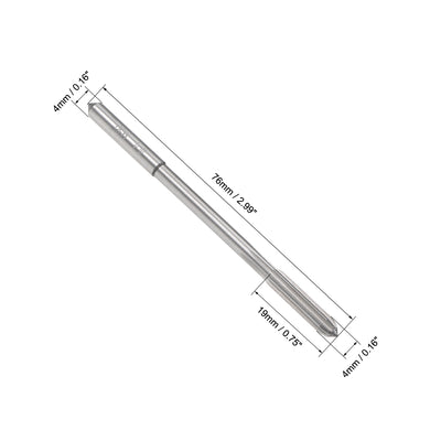 Harfington Round Shank Straight Flutes Machine Cutter Chucking Reamer 2 Pcs