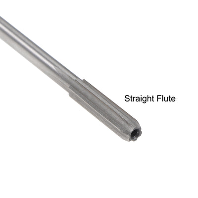 Harfington HSS M35 Round Shank 6 Straight Flutes Machine Cutter Chucking Reamer 2 Pcs