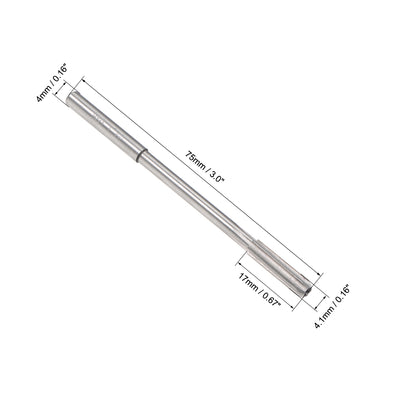 Harfington HSS M35 Round Shank 6 Straight Flutes Machine Cutter Chucking Reamer 2 Pcs