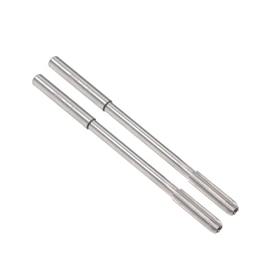 Harfington HSS M35 Round Shank 6 Straight Flutes Machine Cutter Chucking Reamer 2 Pcs