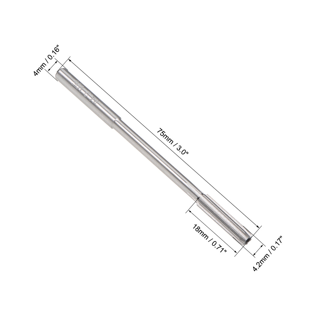 Harfington HSS M35 Round Shank 6 Straight Flutes Machine Cutter Chucking Reamer 2 Pcs