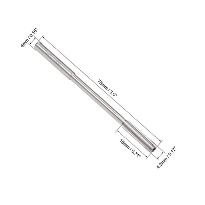 Harfington HSS M35 Round Shank 6 Straight Flutes Machine Cutter Chucking Reamer 2 Pcs