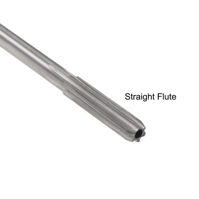 Harfington HSS M35 Round Shank 6 Straight Flutes Machine Cutter Chucking Reamer 2 Pcs