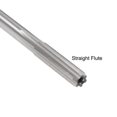 Harfington HSS M35 Round Shank 6 Straight Flutes Machine Cutter Chucking Reamer 2 Pcs