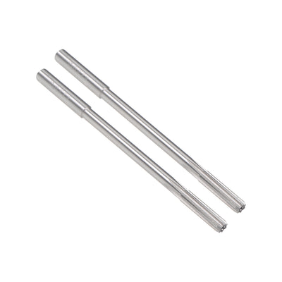 Harfington HSS M35 Round Shank 6 Straight Flutes Machine Cutter Chucking Reamer 2 Pcs