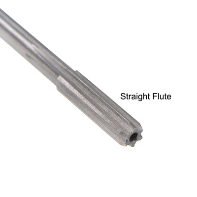 Harfington HSS M35 Round Shank 6 Straight Flutes Machine Cutter Chucking Reamer 2 Pcs