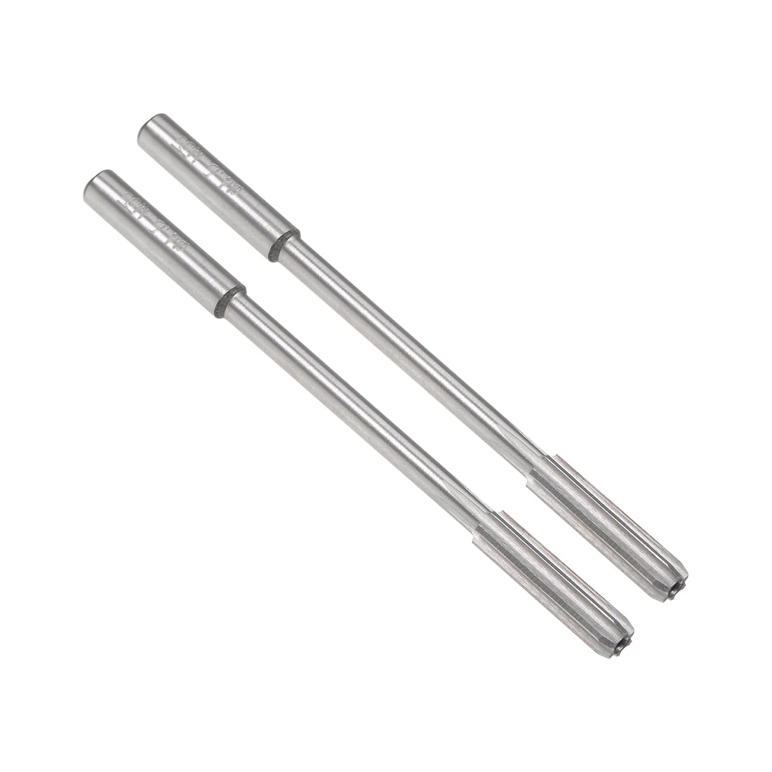 Harfington HSS M35 Round Shank 6 Straight Flutes Machine Cutter Chucking Reamer 2 Pcs