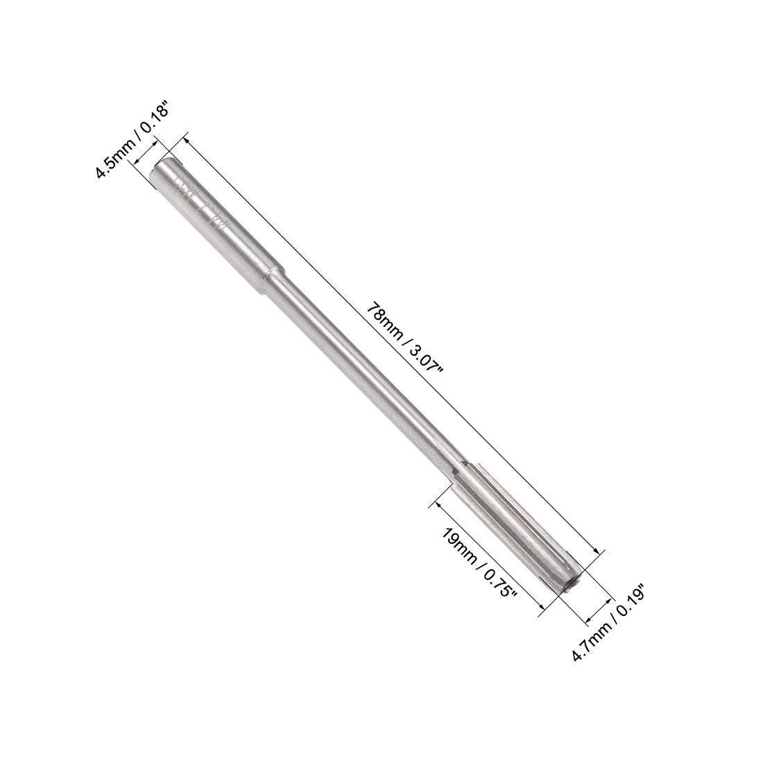 Harfington HSS M35 Round Shank 6 Straight Flutes Machine Cutter Chucking Reamer 2 Pcs