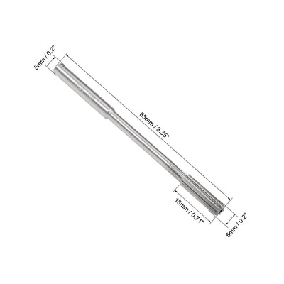 Harfington HSS M35 Straight Flutes Machine Cutter Chucking Reamer 2 Pcs