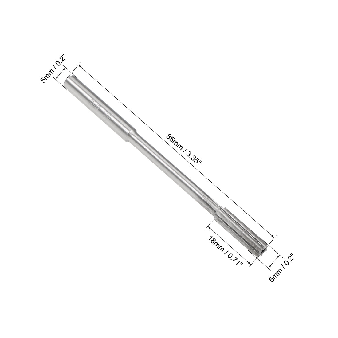 Harfington HSS M35 Straight Flutes Machine Cutter Chucking Reamer 2 Pcs