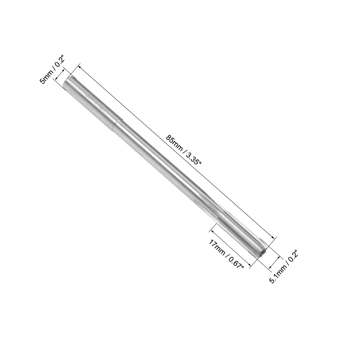 Harfington Round Shank 6 Straight Flutes Machine Cutter Chucking Reamer