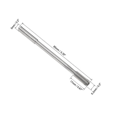 Harfington HSS M35 Straight Flutes Machine Cutter Chucking Reamer 2 Pcs