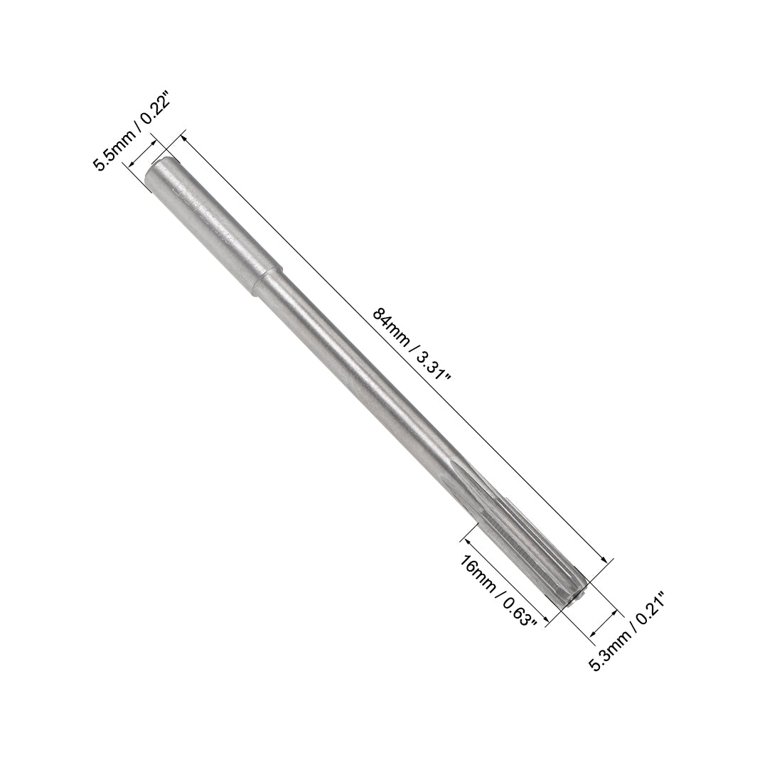 Harfington Round Shank 6 Straight Flutes Machine Cutter Chucking Reamer