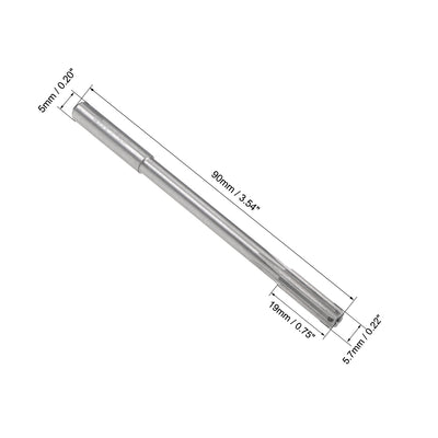 Harfington HSS M35 Round Shank Straight Flutes Machine Cutter Chucking Reamer