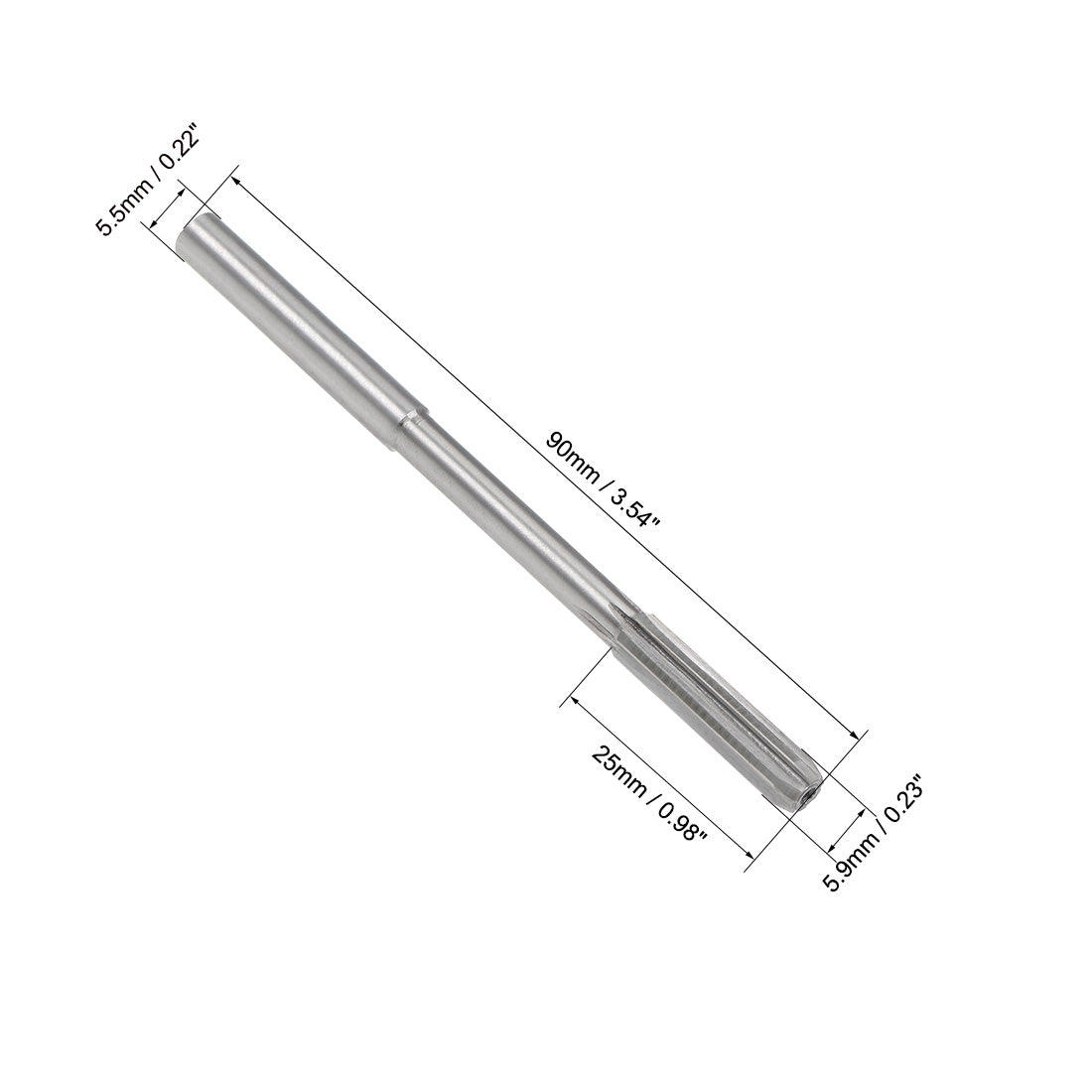 Harfington HSS M35 Round Shank Straight Flutes Machine Cutter Chucking Reamer