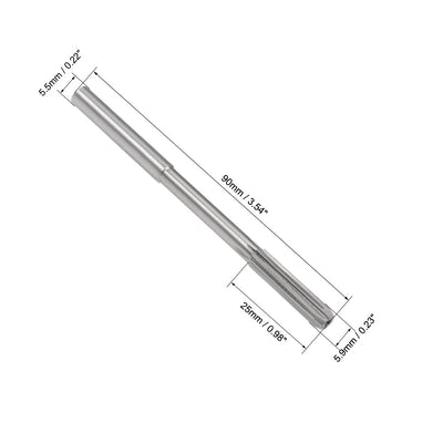 Harfington HSS M35 Round Shank Straight Flutes Machine Cutter Chucking Reamer