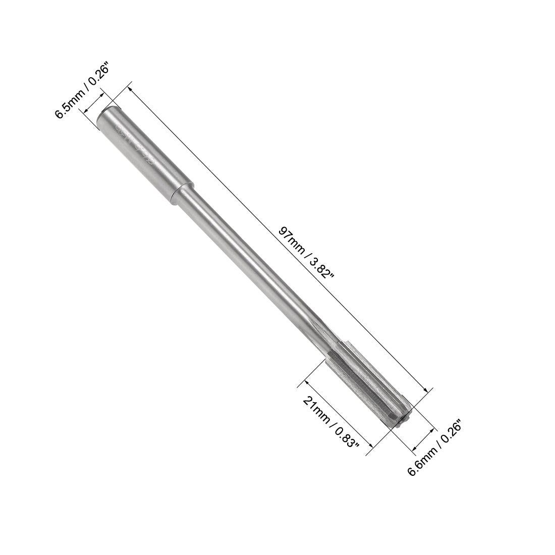 Harfington HSS M35 Round Shank Straight Flutes Machine Cutter Chucking Reamer