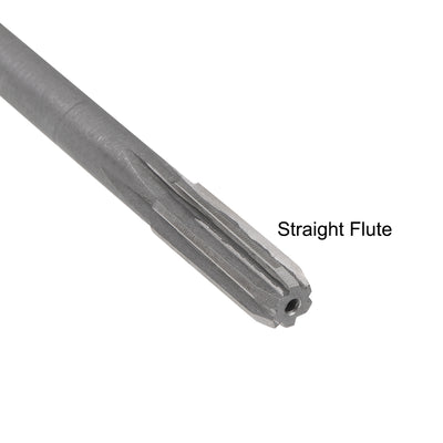 Harfington 6.7mm HSS M35 Round Shank 6 Straight Flutes Machine Cutter Chucking Reamer