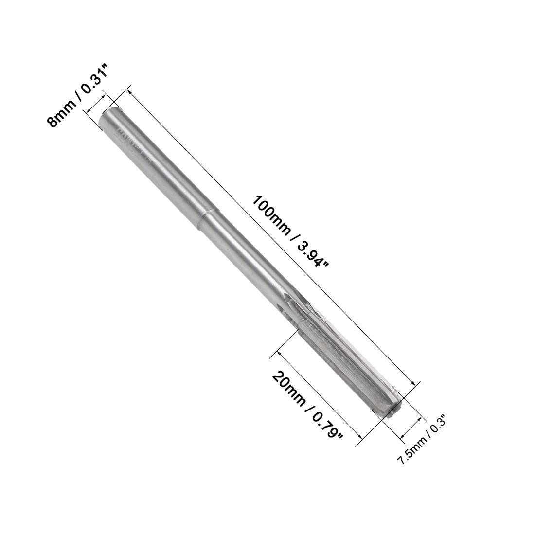 Harfington HSS M35 Round Shank Straight Flutes Machine Cutter Chucking