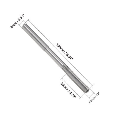 Harfington HSS M35 Round Shank Straight Flutes Machine Cutter Chucking