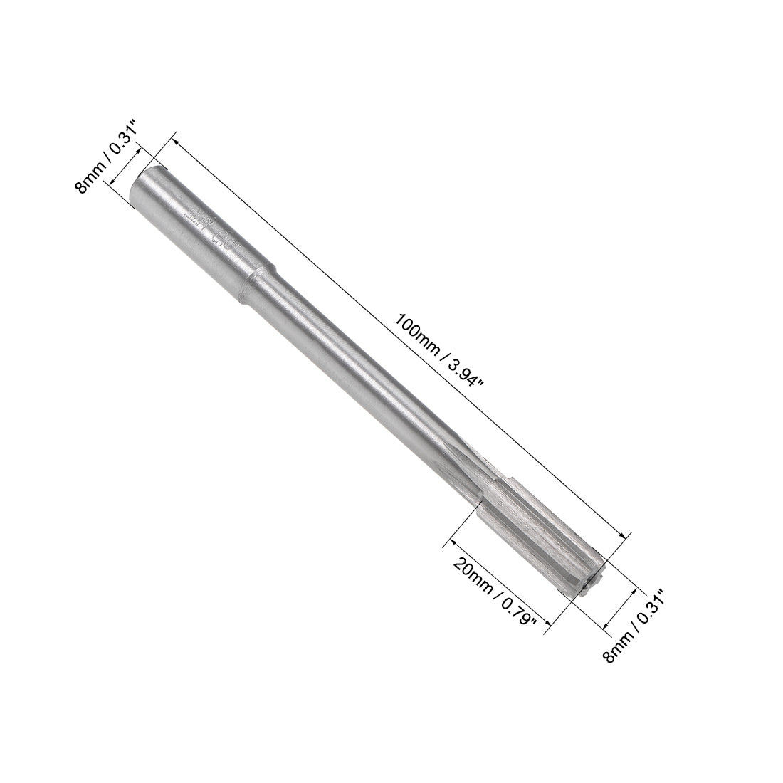 Harfington HSS M35 Round Shank Straight Flutes Machine Cutter Chucking