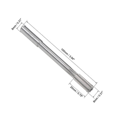 Harfington HSS M35 Round Shank Straight Flutes Machine Cutter Chucking