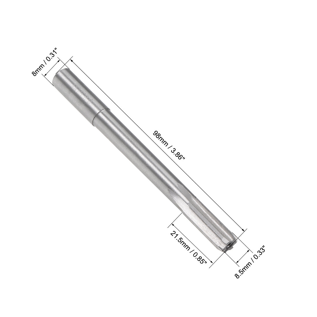 Harfington HSS M35 Round Shank Straight Flutes Machine Cutter Chucking